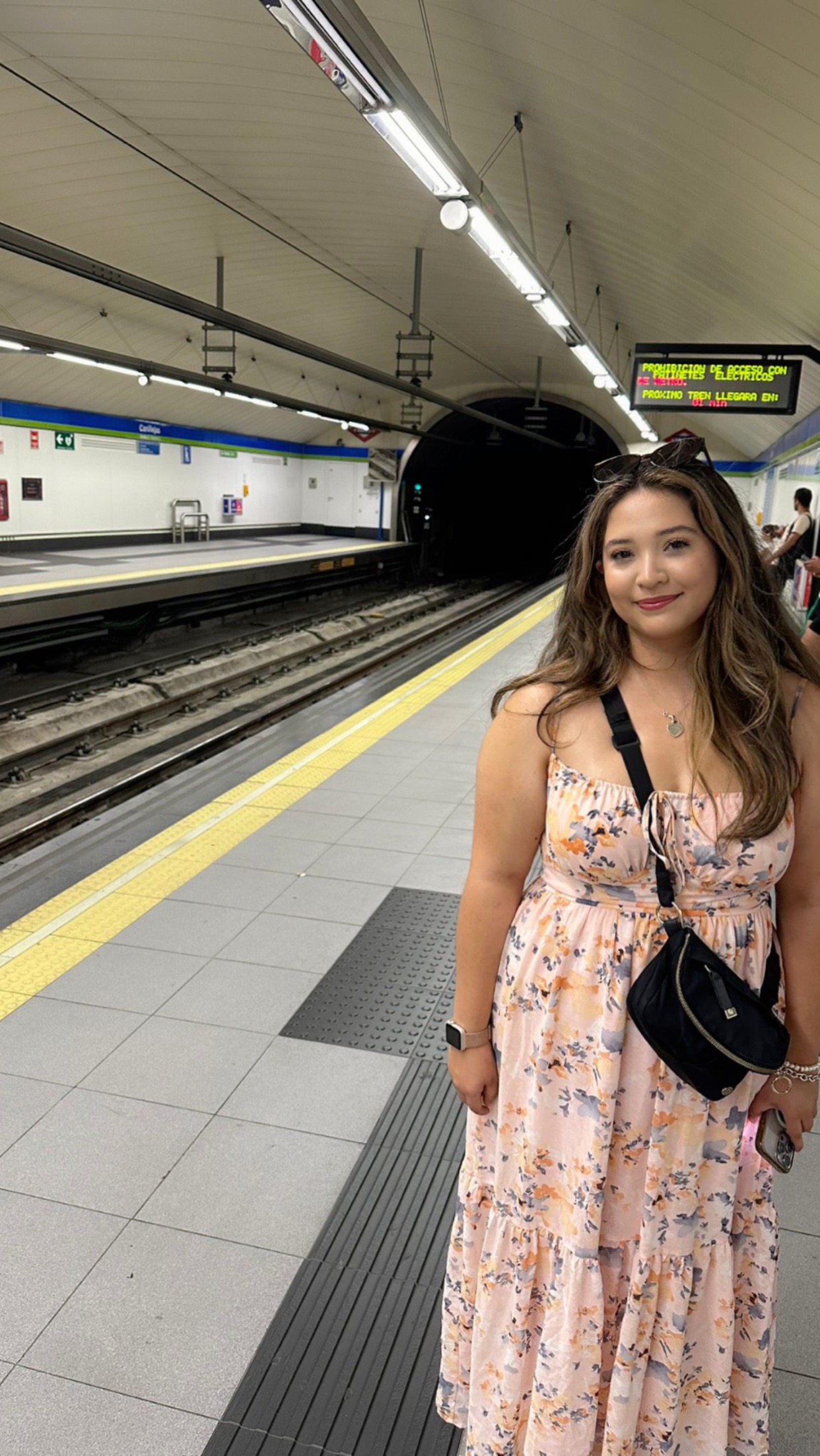 Hazel on her first metro ride