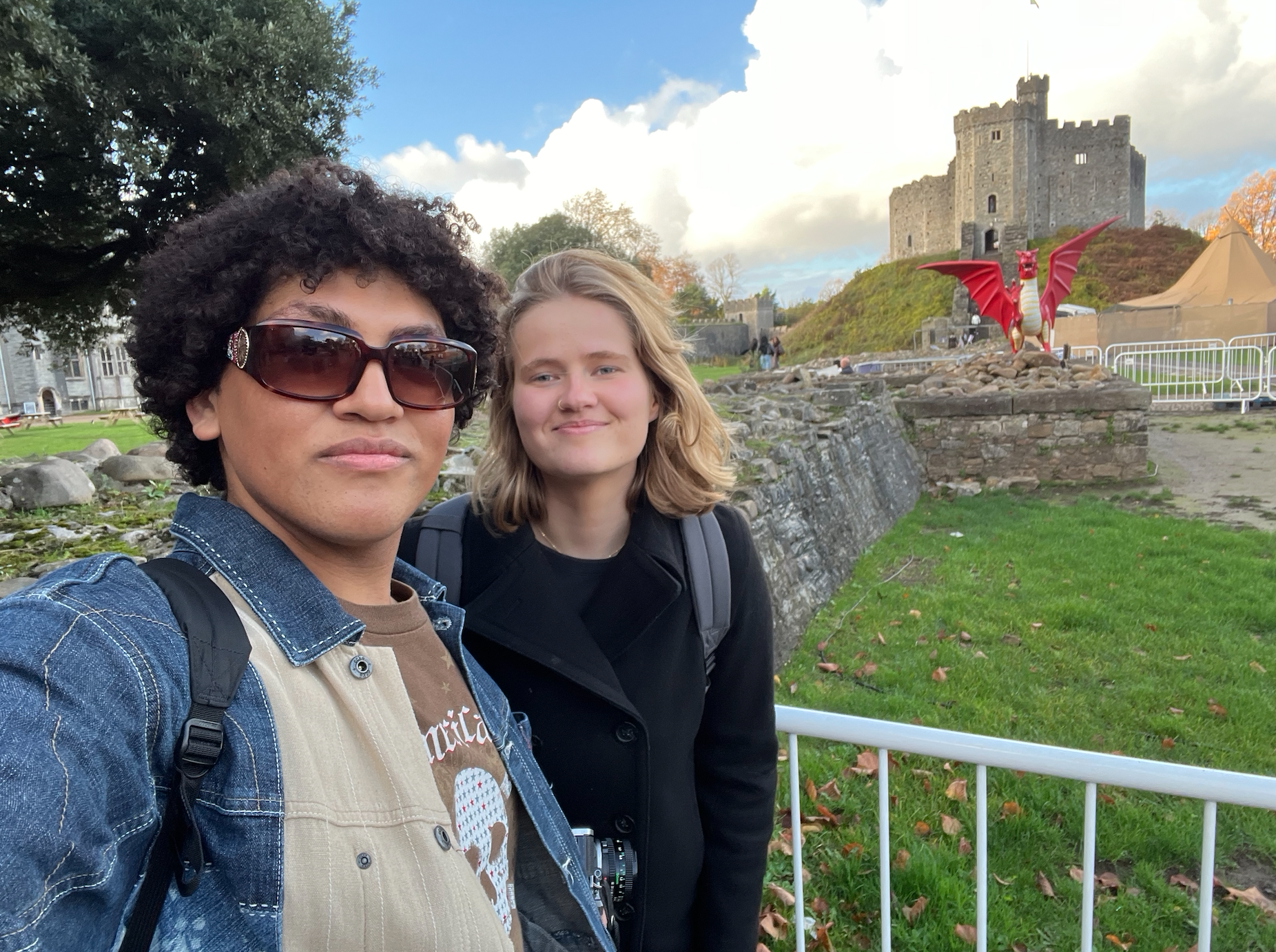 Ivan and Friend at Cardiff Castle in Wales