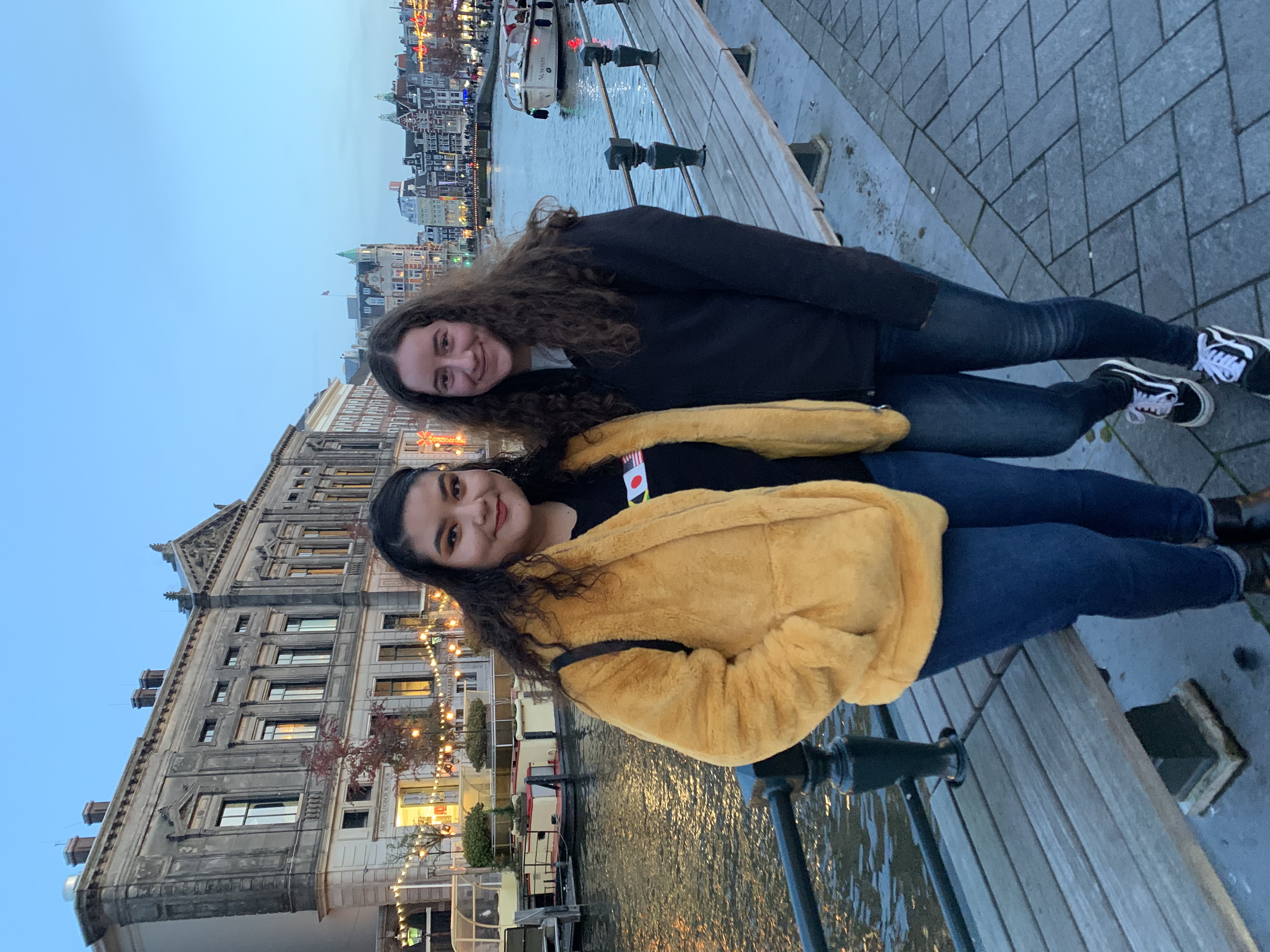My sorority sister from Idaho State who was studying abroad in Spain came to visit me one weekend! I took them sightseeing in Amsterdam!