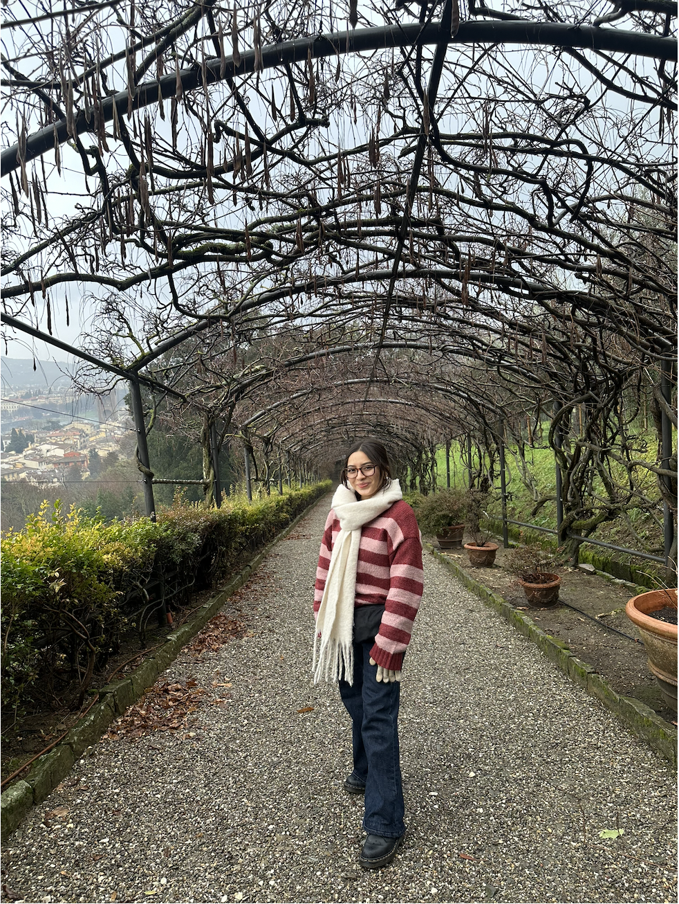 Leslie at the Gardino Bardini in Florence