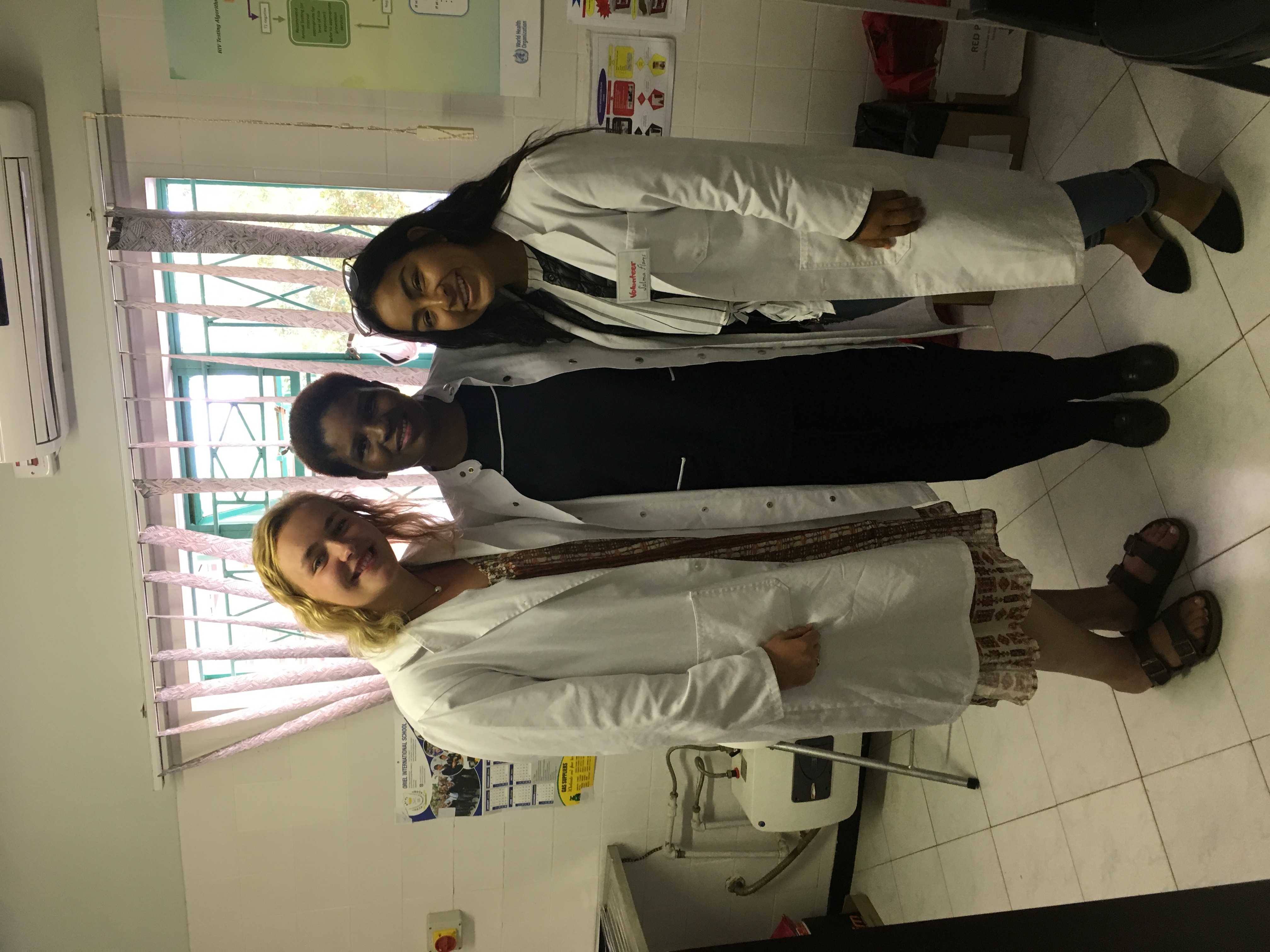 Sylvia and I with HIV Counselor at Mafitlhakgosi Clinic