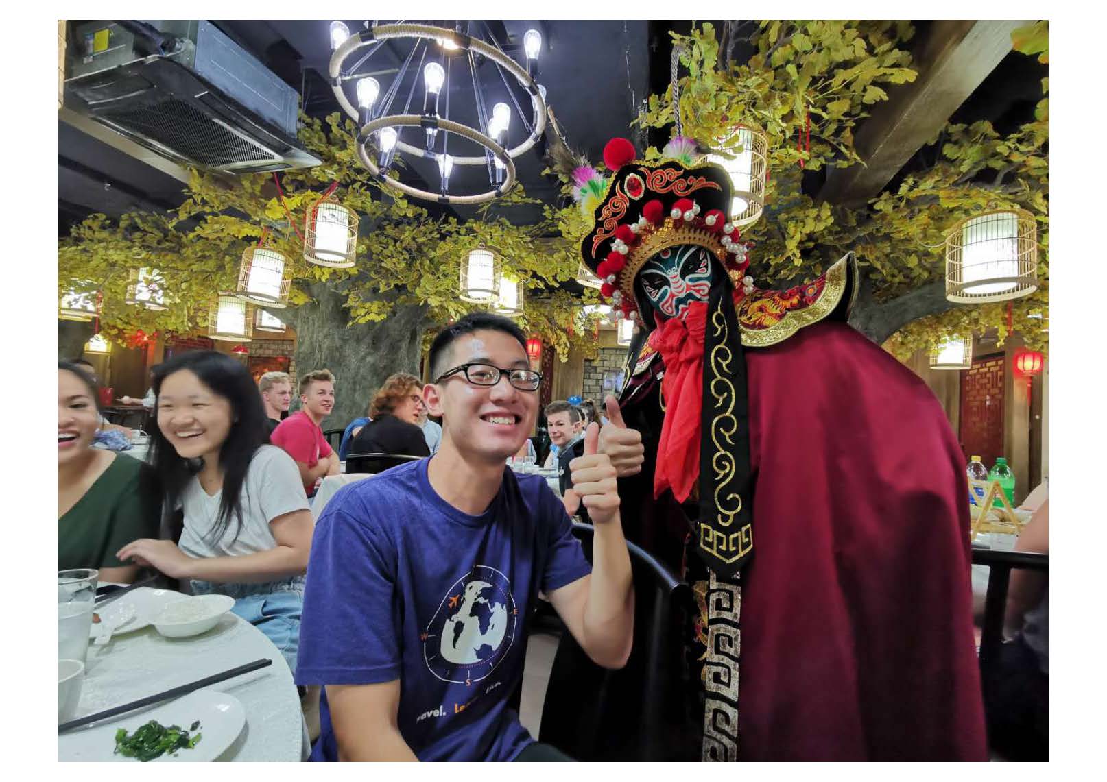 Welcome Week-  This picture was taken during a welcome dinner event with magic entertainment.