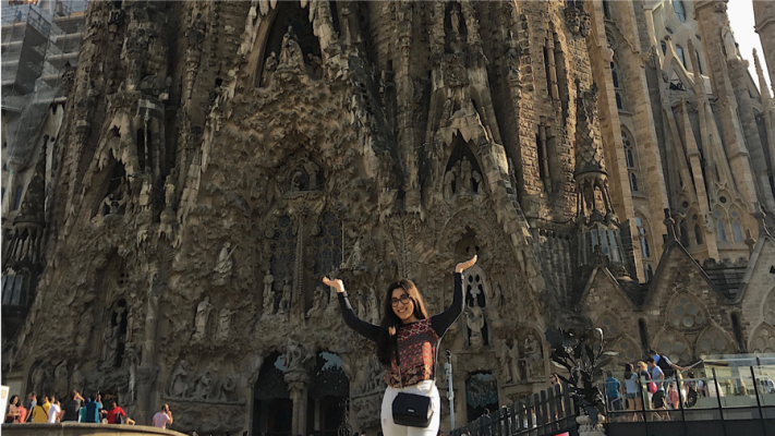 Connie at La Sagrada Familia