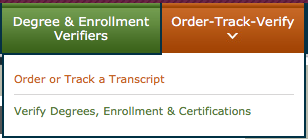 Order or Track a Transcript screenshot