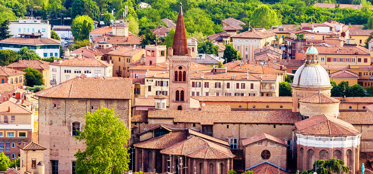 View of Basilica di San Domenico in Bologna, Italy