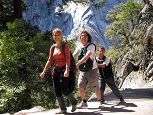 UCEAP reciprocity students hiking in nearby Yosemite