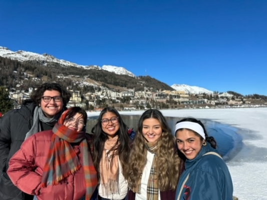 Gabriela with UC friends in Switzerland