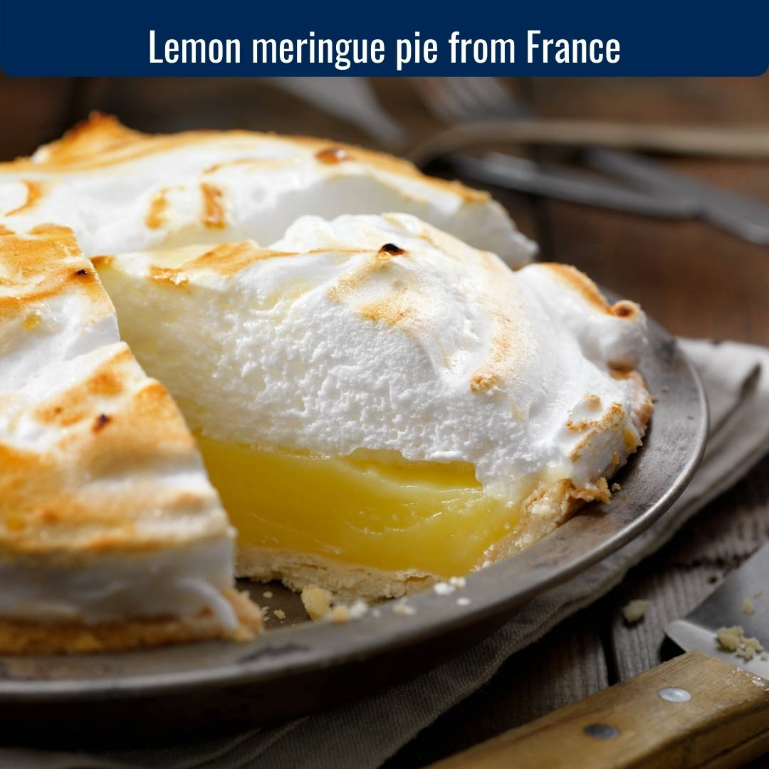 Lemon meringue pie from France