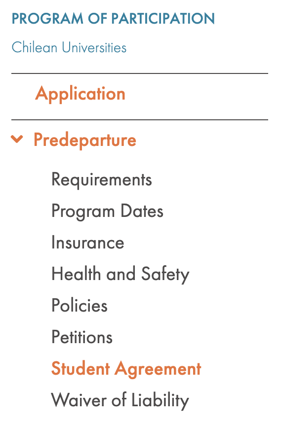 UCEAP Student Agreement Example