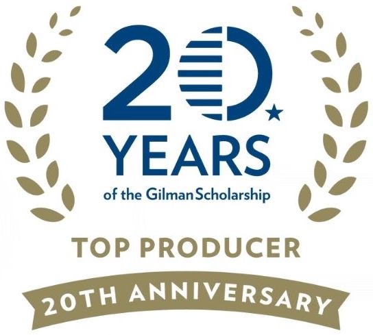 Gilman Scholarship Top Producer 20th Anniversary Badge