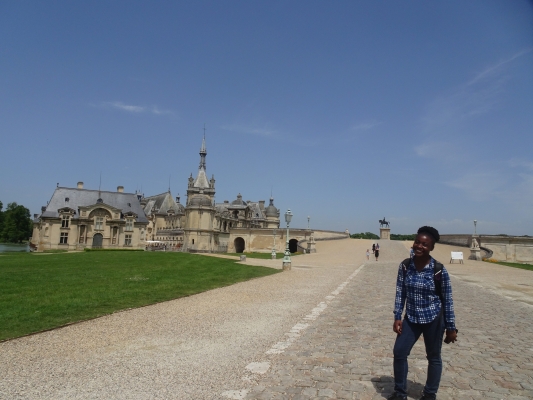 Sydney at Chateau de Chantilly in Paris