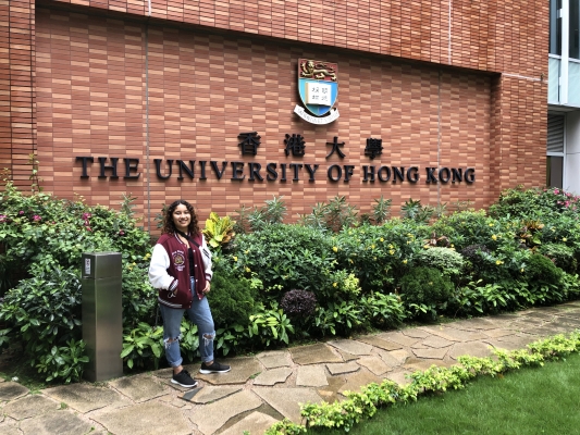 Caroline at the University of Hong Kong